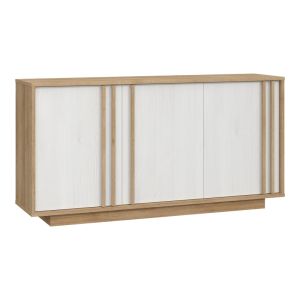 Меламинов бюфет Chesto в цвят бяло и дъб 169.2x42x87см