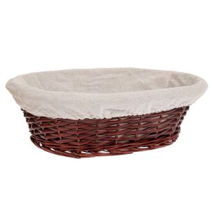 ОВАЛНА КАФЯВА КОШНИЦА С ПОДПЛАТА 40X30X13 СМ