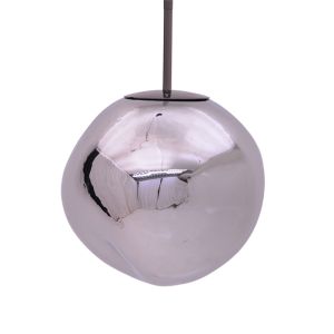 Полилей Umuco Gloine E27 в сребрист цвят D38x60см