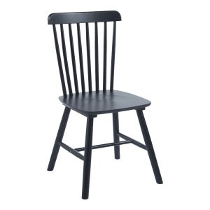 Стол Melia от каучуково дърво в черен нюанс 45x51x87см