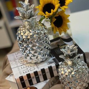 G907 БОНБОНИЕРА SILVER PINEAPPLE 8*17