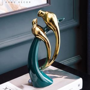 G967 СУВЕНИР BIRD GREEN &amp;amp;AMP; GOLD 13*6.5*26