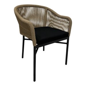 Алуминиев стол Legana стифируем антрацит рамка-естествен ратан 56x66x82см