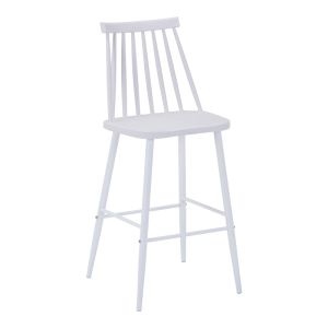 Бар стол Aurora I pp в бял нюанс - бял метален крак 42x47x99см