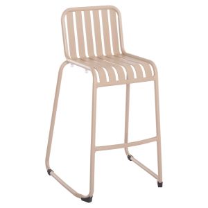 БАР СТОЛ АЛУМИНИЕВ RACHEL HM6341.04 ЦВЯТ ШАМПАНСКО 59.5x55x101Hcm.