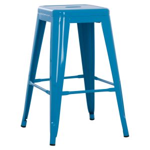 БАР СТОЛ СРЕДНА ВИСОЧИН MELITA-PRO HM8573.48 МЕТАЛ В СИНЬО 43x43x67Hcm.