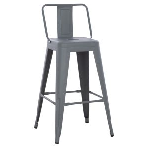 БАР СТОЛ СРЕДНА ВИСОЧИН MELITA-PRO HM8574.50 МЕТАЛ В СИВО 43x43x88Hcm.