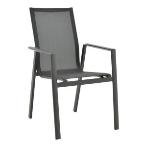 Градински Стол Dashiell metal black textilene black 71x58x94см