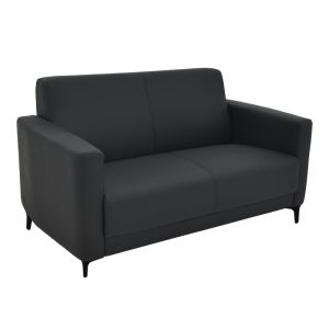 Двуместен диван Sidica I PU в черен цвят 135x78x83см