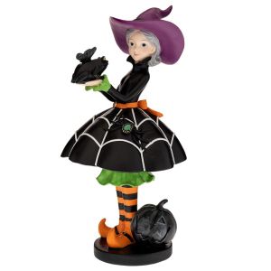 ДЕКОР ОТ ПОЛИРЕЗИН ВЕЩИЦА С ЖАБА 18Х17Х37СМ