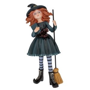 ДЕКОР ОТ ПОЛИРЕЗИН ВЕЩИЦА С МЕТЛА 18Χ12Χ32.5CM