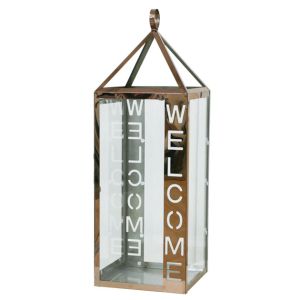 ДЕКОРАТИВЕН БРОНЗОВ ФЕНЕР WELCOME - 22.2x22.2x64.5cm