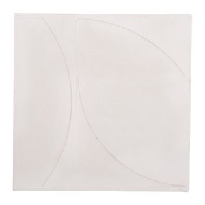 ДЕКОРАТИВНО ПАНО ЗА СТЕНА КВАДРАТНА СЕРИЯ SANTORINI HM4508 MDF В МЪСКО БЯЛ ЦВЯТ 80x4(дебелина)x80Hcm.
