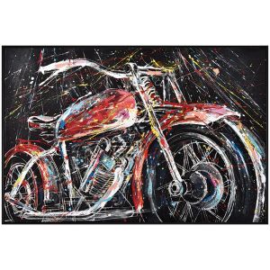 КАРТИНА НА ПЛАТНО С ЦВЕТОВЕ НА РАМКИ МОТОЦИКЛЕТИ - 120x80cm 1/8KIB
