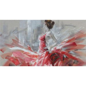 КАРТИНА ТАНГО ТАНГО ЧЕРВЕНО 100x70x3.8cm 6/КУТ.