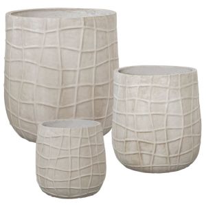 КОМПЛЕКТ САКСИИИ FIBERCLAY/3 МРЕЖИ КРЕМ - S:Φ23X23, M:Φ32.5X32.5, L:Φ45X45CM 1/КУТИЯ