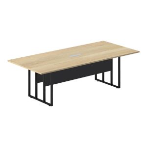 Конферентна маса Lotus метал-дърво в цвят дъб-тъмно сив 240x120x75см