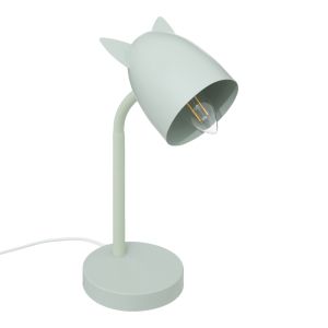 Настолна лампа Lucian E14 метал в цвят мента 18x12,5x31см