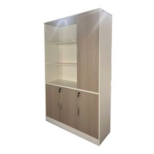 Офис библиотека Armadi в цвят sonoma-бяло 120x40x200см