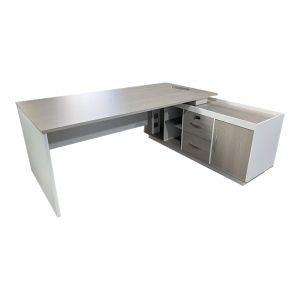 Професионално работно ъглово бюро Armadi sonoma-бяло 200x90x75см