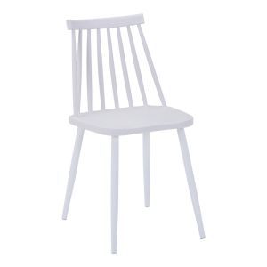 Стол Aurora I pp в бял нюанс-бял метален крак 43x48x79см