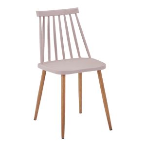 Стол Aurora I pp в кафяв нюанс-естествен метален крак 43x48x79см