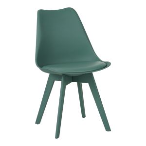 Стол Gaston I PP-PU в зелен цвят 53.5x48.5x81.5cm