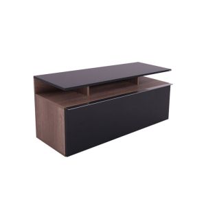 ТВ шкаф Temano в нюанс черен гланц-орех 117x40x48см