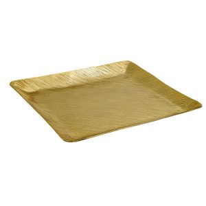 ДЕКОРАТИВНО ПЛАТО МЕТАЛ ЗЛАТНО 29x29x3cm