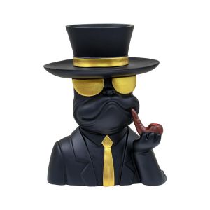 ДЕКОРАТИВНА НАСТОЛНА ФИГУРА КУЧЕ FL7251 ЧЕРЕН ЦВЯТ 20x11x28cm