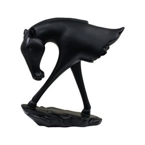 НАСТОЛНА ДЕКОРАТИВНА ФИГУРА &quot;КОН&quot; FL7217 ЧЕРЕН ЦВЯТ 20x6x21cm
