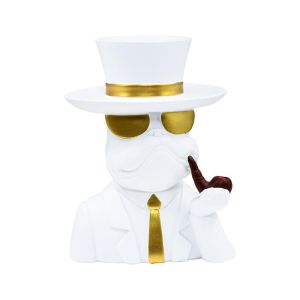 НАСТОЛНА ДЕКОРАТИВНА ФИГУРА КУЧЕ FL7251 БЯЛ ЦВЯТ 20x11x28cm