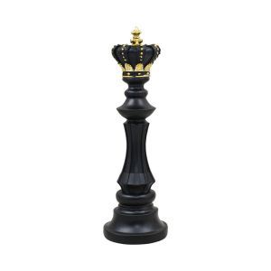 НАСТОЛНА ШАХМАТНА ФИГУРА КРАЛ ЧЕРЕН ЦВЯТ 13x40cm
