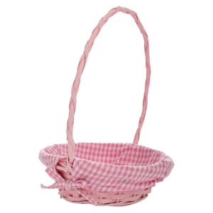 РОЗОВА КОШНИЦА ОТ ПЛАТ D25X9 35СМ