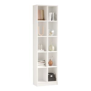 Oteca 10-местна библиотека в бял нюанс 51,1x25,4x180см