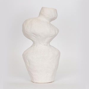 ВАЗА, КЕРАМИКА, БЯЛА, 17x13,5x32см