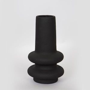 ВАЗА, КЕРАМИКА, ЧЕРНА, 18x18x32см