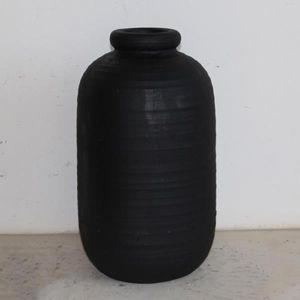 ВАЗА, КЕРАМИКА, ЧЕРНА, 25x25x42,5 см