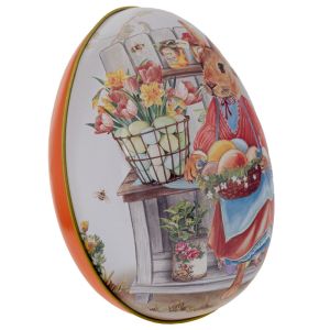 ВЕЛИКДЕНСКА ДЕКО ТЕНЕКИЕНА КУТИЯ СЪС ЗАЕК 13Х8СМ