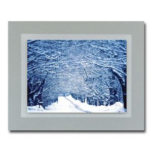 ДЕКОРАТИВНА РАМКА ВЪРХУ МДФ - СНЕЖЕН ПЕЙЗАЖ 46x39см 1/КУТ.