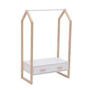 ДЕТСКА ЗАКАЧАЛКА С ЧЕКМЕДЖЕ PEPE HM2492.03 МЕЛАМИН-БОРОВО ДЪРВО 80x40x125Hcm.