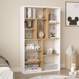 Етажерка Boteca 10-местна в естествен бял нюанс 75x22x123.6cm