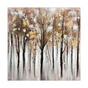 КАРТИНА ГОРА БЕЖОВО-КАФЯВО-СИВО 80X3X80CM