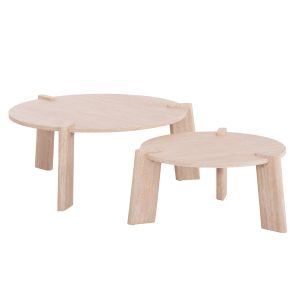 КОМПЛЕКТ 2БР. ХОЛНИ МАСИ EQUIL HM9943.01 MDF С МЕЛАМИНОВА ПОКРИВКА-ЦВЯТ ЕСТЕСТВЕНО ДЪРВО 66x66cm + 87x87cm