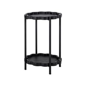 КРЪГЛА МДФ ПОМОЩНА МАСА ЗА КАФЕ FLYLLIAN FL03246 ЦВЯТ ЧЕРЕН 40X60СМ
