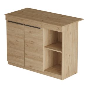 Кухненска маса-плот Kogile в естествен нюанс 120x60x88.2см
