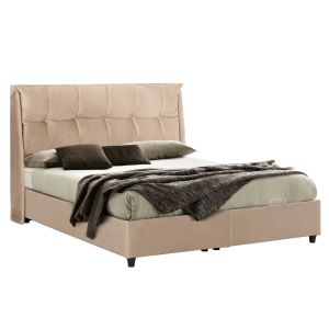 ЛЕГЛО С МЯСТО ЗА СЪХРАНЕНИЕ DREAMLET HM716 БЕЖОВО КАДИФЕ -ЗА МАТРАК 160x200см.