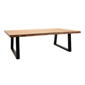 Маса Miles Slim масивно акациево дърво в естествен нюанс с черни метални крака 115x60x45cm