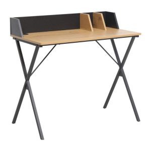МЕТАЛНО БЮРО FL2352 ЧЕРЕН ЦВЯТ 90X50X85CM