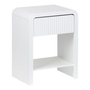 Нощно шкафче Zeplen MDF в бял цвят 40x30x53см